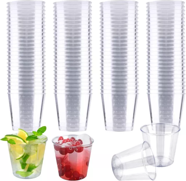 1200 x REUSABLE PLASTIC SHOT GLASSES 30mL Whiskey Wine Tasting Cups Food Samples