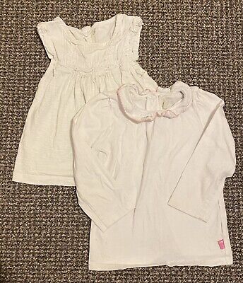 Jojo Maman Bebe Girls White Shirts Size 3-4 Years