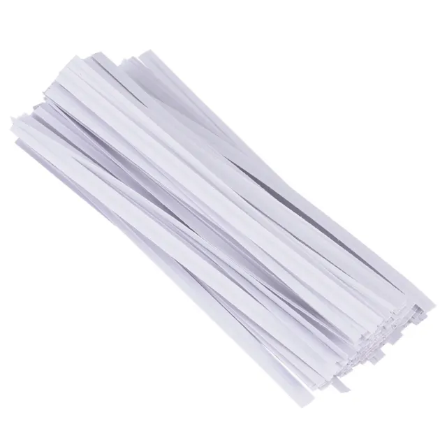 2 Packs Paper Tie White Garbage Bags Food Bag Binding Wire Treat Bag Tie Cable