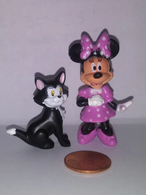 Disney Figaro Cat & Minnie Mouse PVC Toy Figure