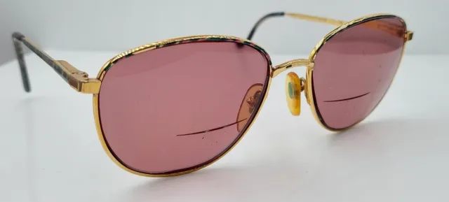 Vintage Martha 372 Gold Green Oval Metal Sunglasses FRAMES ONLY