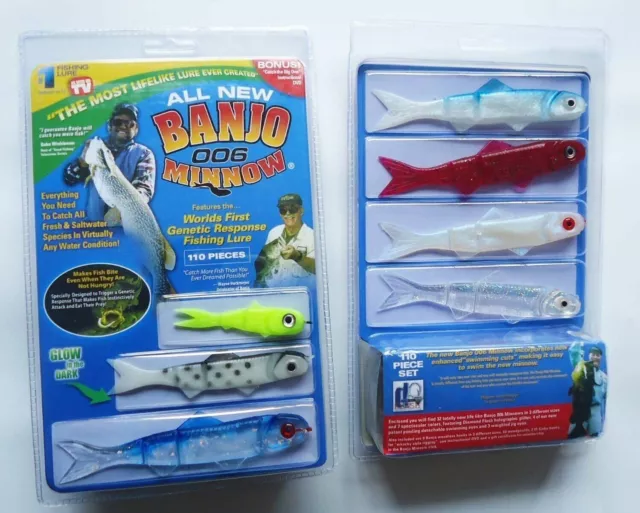 BANJO MINNOW 006 - 110 Piece Fishing System Free Shipping Soft Plastic  Lures Set $20.95 - PicClick