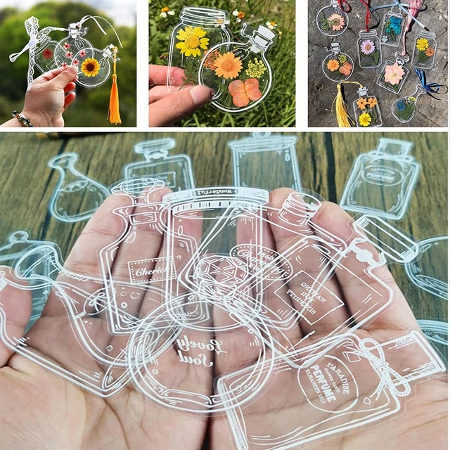 Transparent Dried Flower Bookmarks Herbarium Bookmarks Flower Page Bookmark