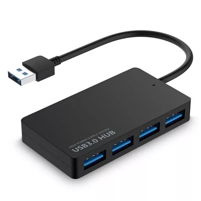 4 Ports Hub Splitter USB 3.0 High Speed Adapter Multi Desktop PC Laptop