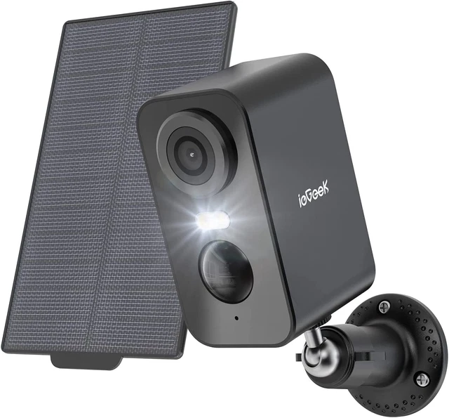 ieGeek Outdoor Wireless Solar Security Camera 2K Home WiFi Battery CCTV System