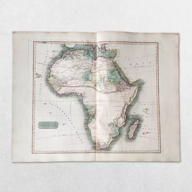 Antique 19Th Century World Atlas Map John Thomson 1814 Africa African Continent