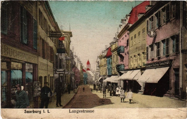 CPA AK SARREBOURG - SAARBURG i. L. - Langestrasse (387706)