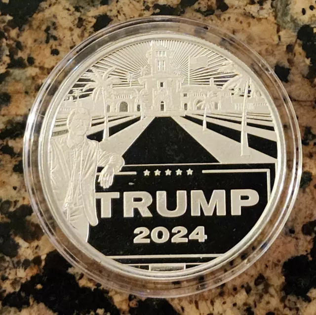 Trump For President 2024 Limited Edition 1 Troy Oz Silver Round .999 Fine