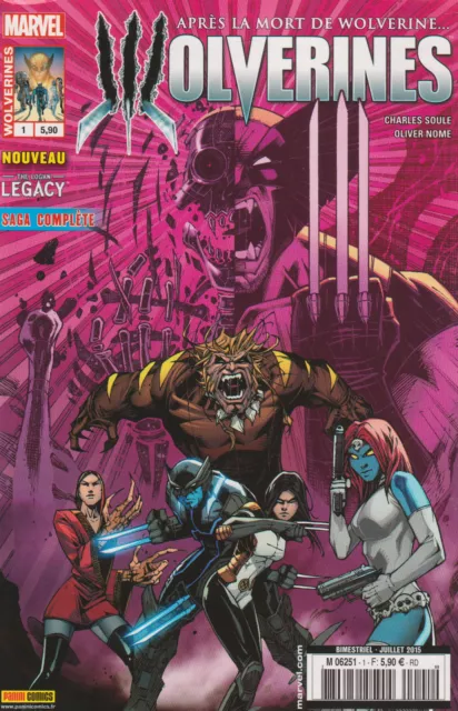 WOLVERINES N° 1 COMICS Panini Marvel 2015 Après mort Wolverine LOGAN LEGACY 2015