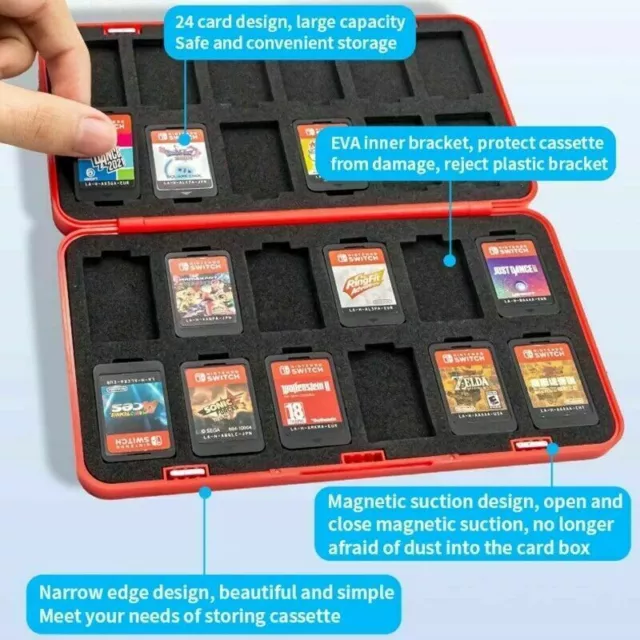 Magnetic Portable Game Card Case Cover Storage Box Holder For Switch / Lite 2