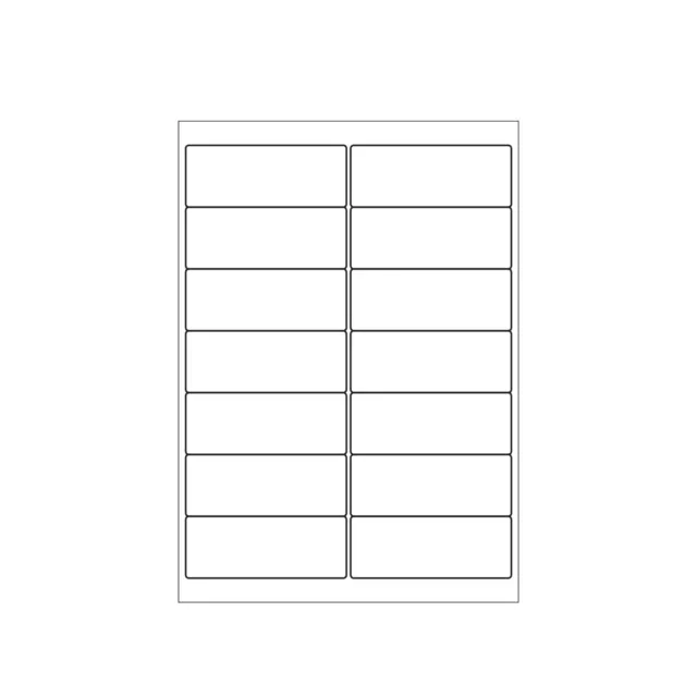 A4 Laser / Inkjet Labels - 14 labels Per Sheet. 99.1mm x 38.1mm. (LL14)