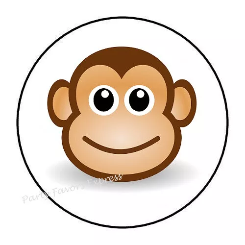 10cm Auto-Aufkleber Sticker Decal Laptop Farbe bunt Monkey Face Rund R4133