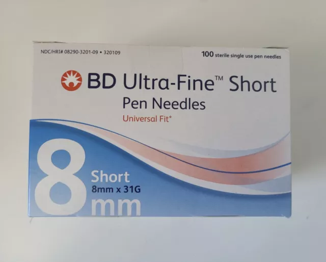 BD Ultra-Fine™️ Short !nsul¡n Sterile Pən Nəədle 8mm x 31g (5/16") Universal Fit
