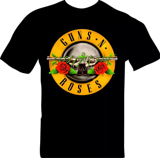 Maglietta T-Shirt Guns N'roses Logo Classico Rock Music