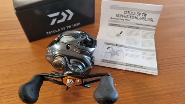 Diawa Tatula SV TW 103H Bait casting reel slightly used, well maintained