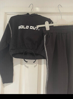Girls co ord outfit sweat joggers/hoody age 10 BNWOT