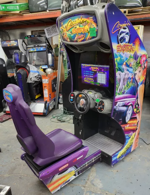 Cruisn Exotica Arcade Sit Down Driving Racing Video Game Machine 22" LCD