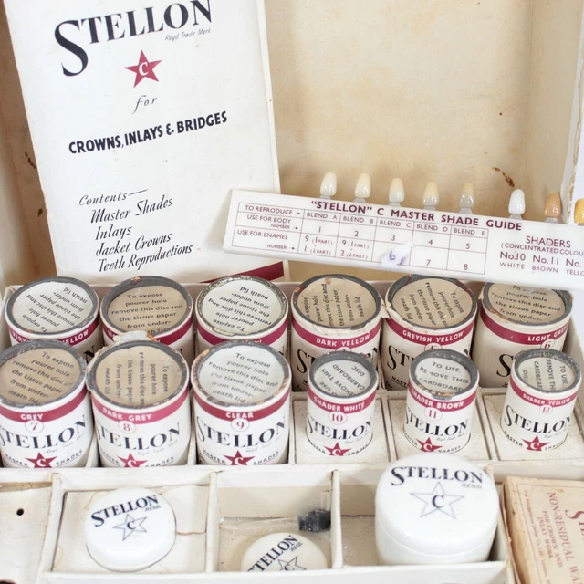 Vintage dentistry Stellon C For Crowns Inlays & Bridges Amalgamated Dental Co
