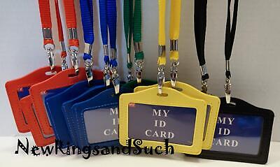 ID card document badge name tag holder with lanyard
