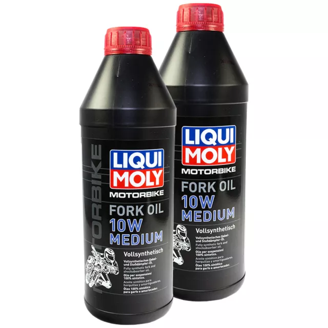 Gabelöl LIQUI MOLY Motorbike 10W medium 2x 1 Liter für Aprilia BMW Ducati Honda