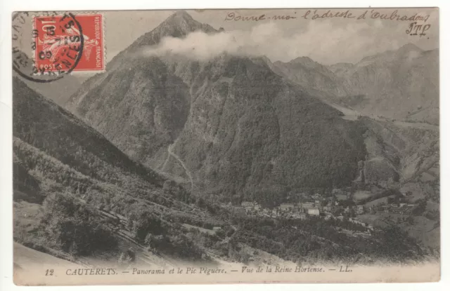 CPA 65 - CAUTERETS - LE PIC PÉGUÈRE - VUE DE LA REINE HORTENSE (Hte-PYRÉNÉES)