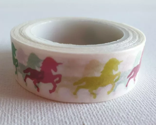 PRETTY UNICORNS Washi Tape 15mm x 10M Magical Horses Masking Bujo Craft 3