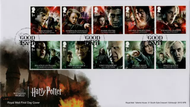 2023 GB HARRY POTTER Stamps FIRST DAY COVER GOOD EVIL Pmk  NICE* FDC 19.10.23