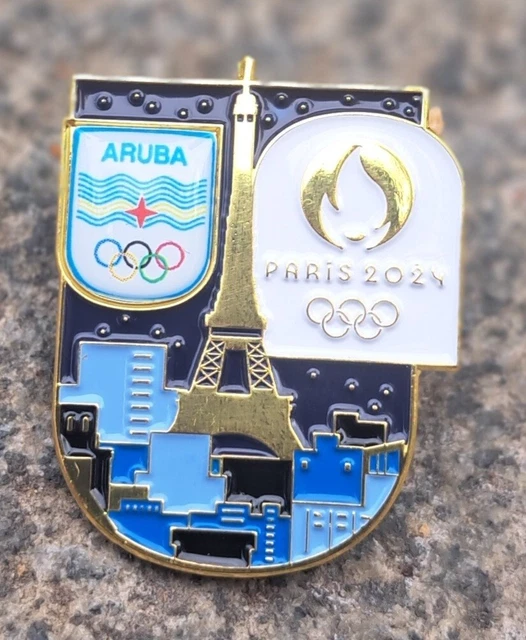 1 PIN OLYMPIC Paris 2024 national olympic committee NOC TEAM NZ NEW