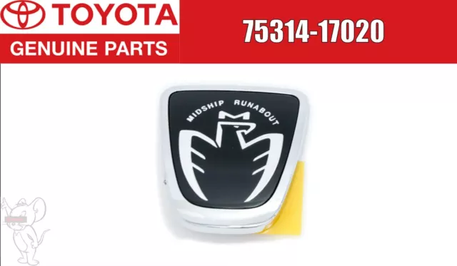 TOYOTA MR2 Spyder MRS ZZW30 00-05 Genuine Front MIDSHIP Emblem Badge Black OEM