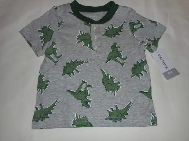 Carters 2 Piece Dinosaur Short Set- Infant Baby Boy Clothes Size 6 Months - New 2