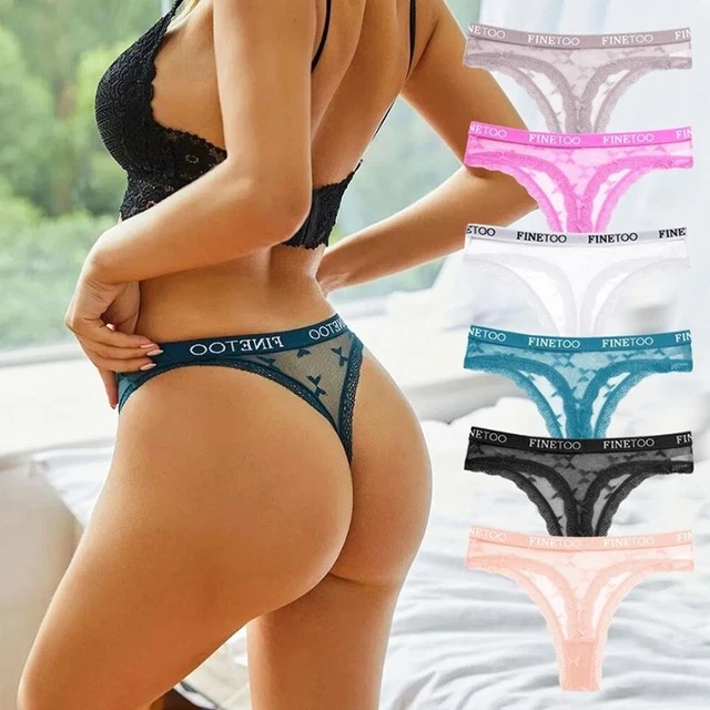 ecomed vibrations massagesitzauflage mc 85e STRING TANGA DAMEN mit Spitze, Spitzenslips, Sexy Unterwäsche 6er Set XL  EUR 18,00