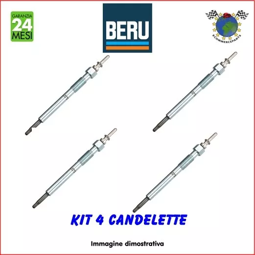 Kit 4 Candelette Beru Per Mercedes Viano Cdi Vito 115 112 111 110 109 108 Clk 22