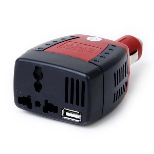 Convertisseur Onduleur Pour Voiture De 12V A 220V 75W Avec Jack USB 12VDC -...