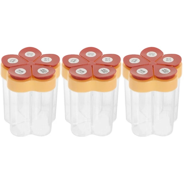 3 piezas agitador puede torres de especias prácticas botella de especias domésticas verso de cocina