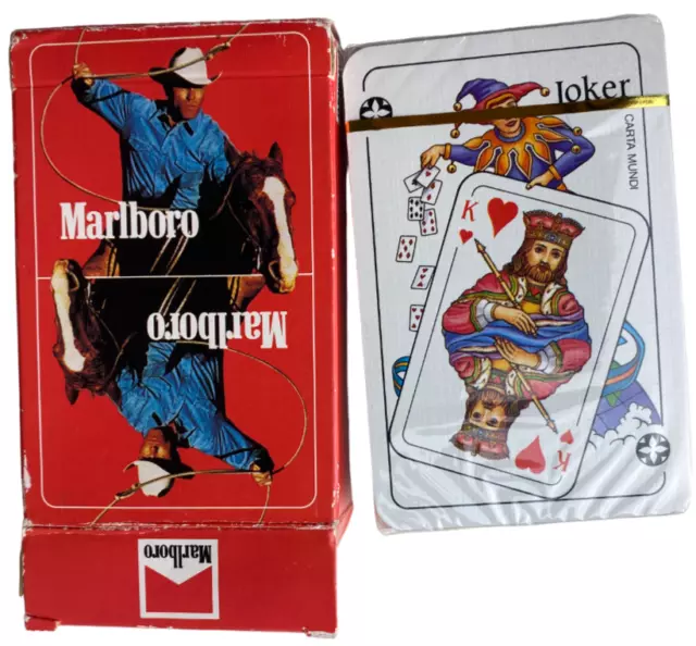 Marlboro Spielkarten Kartenspiel Karten Werbeartikel Werbung Cards Cowboy Pferd