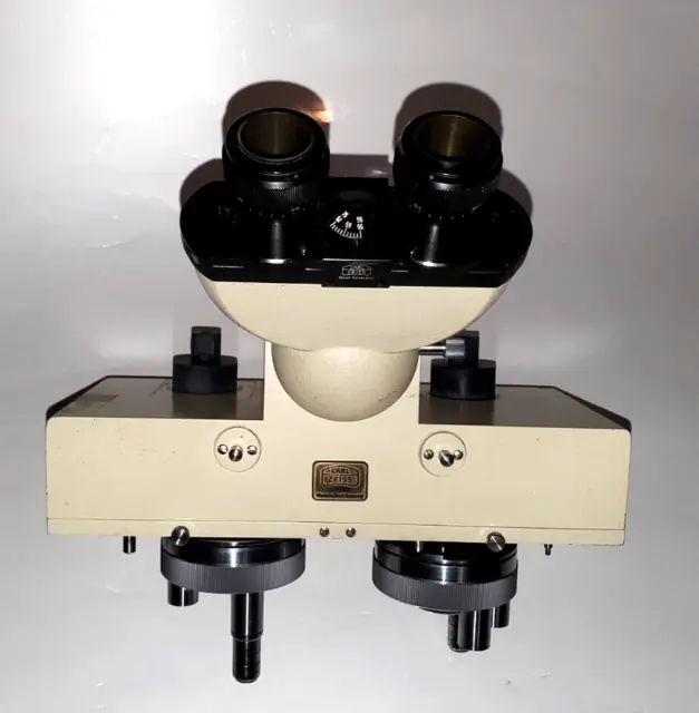 Rare Carl Zeiss microscope head with 2 nosepieces