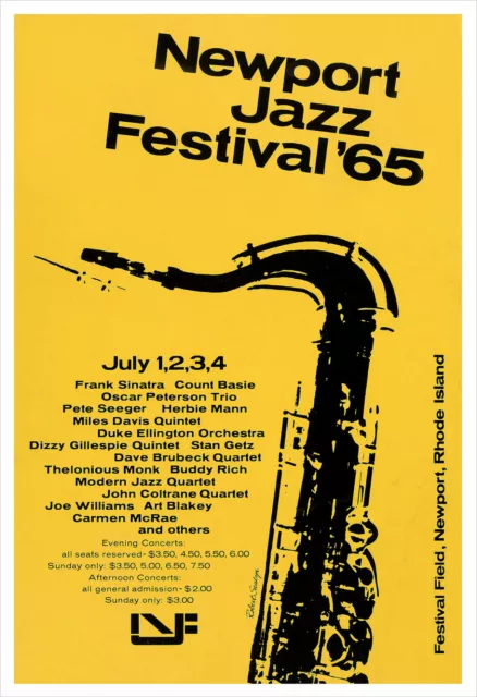 Newport Jazz Festival 1965 concert poster print