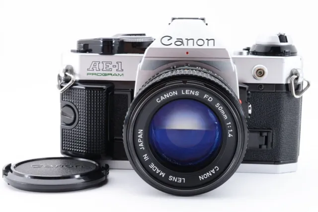 Exc+5 🌟 Canon AE-1 Programme Argent Appareil photo reflex manuel 35 mm +...