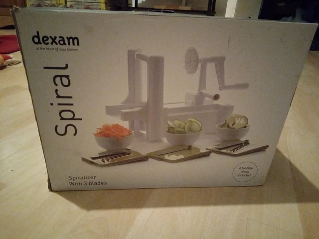 Espiralizador Dexam con 3 cuchillas en caja y en buen estado