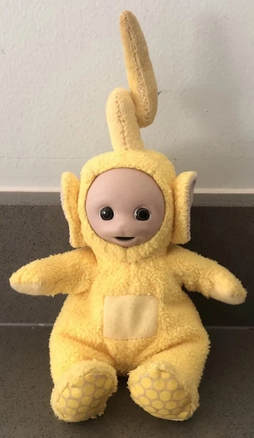 TELETUBBIES GOLDEN BEAR La La Soft Toy Vintage Baby Rattle Plush Cuddly ...