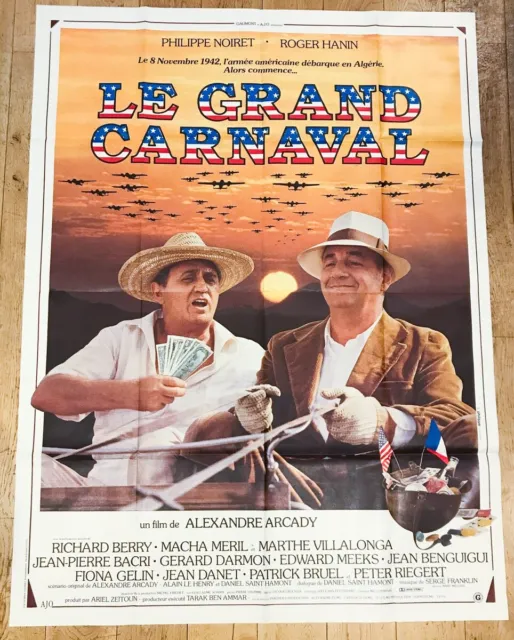 LE GRAND CARNAVAL Affiche film 120x160 ARCADY, PHILIPPE NOIRET, ROGER HANIN