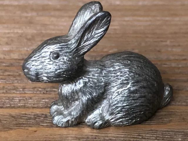 Vintage Pewter Rabbit Figurine 4cm by Merlin