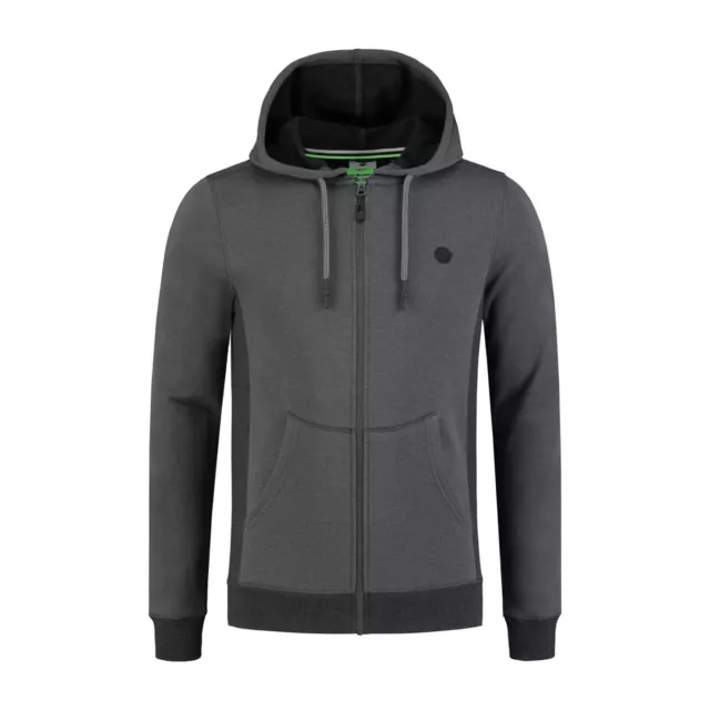 Korda LE anthrazit Kapuzenpullover mit Reißverschluss NEU Karpfenangeln Kleidung *alle Größen*