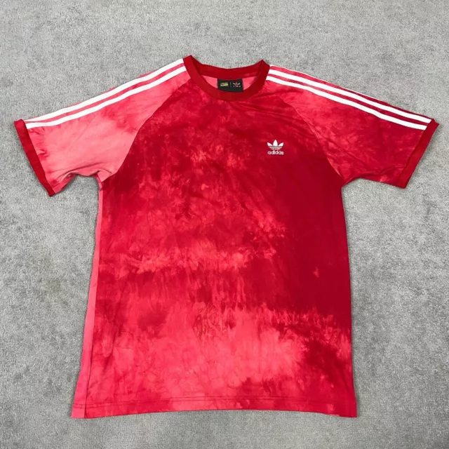 Adidas Shirt Mens Medium Red Pharrell Williams x Human Race HU Holi Tee Tie Dye