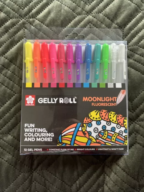 Sakura Gelly Roll Pens X12 - Moonlight Fluorescent - Brand New