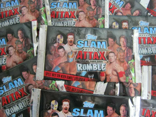 Topps WWE Wrestling SLAM ATTAX RUMBLE Trading Cards Tüten/Booster