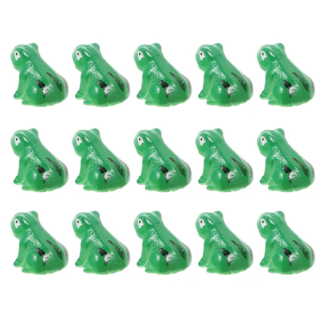 15 Pcs Reptile Cylinder Ornament Frog Figurines Toy Accessories Lotus Leaf