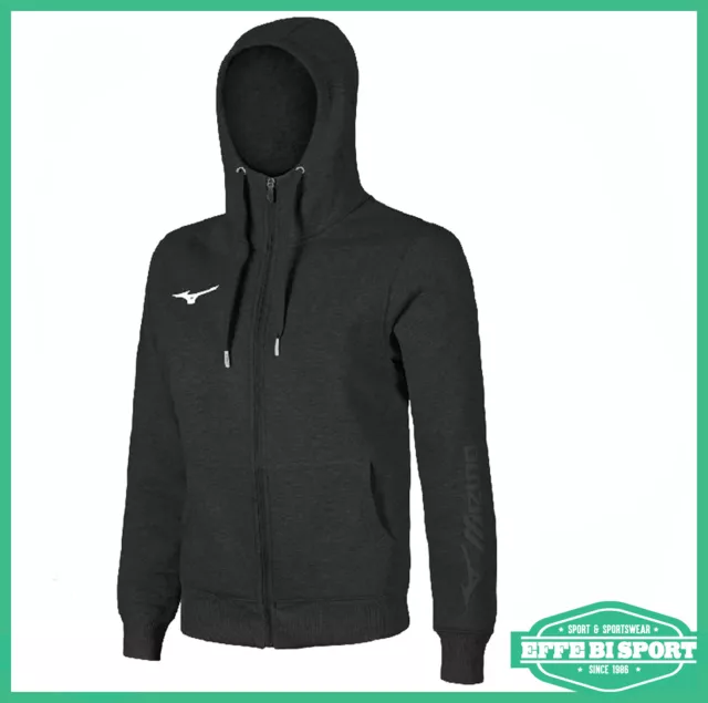 FELPA CON CAPPUCCIO Mizuno da uomo maglia fullzip palestra tempo