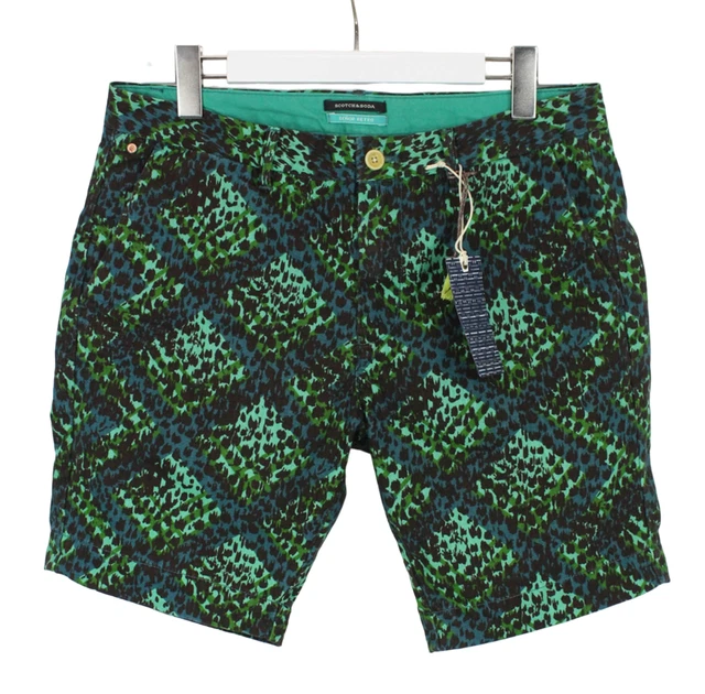 Short Chino Bermuda Scotch & Soda Bleu Marine - Taille W31, Coupe Décontractée, Motifs, Neuf Avec étiquettes