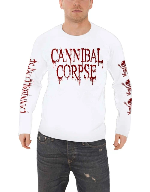 Cannibal Corpse T Shirt Butchered At Birth new Official Mens White Long Sleeve